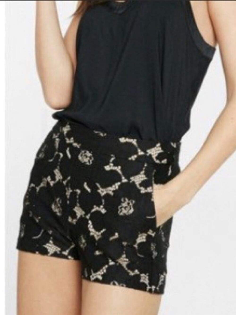 Express Black Lace Overlay In Size 2